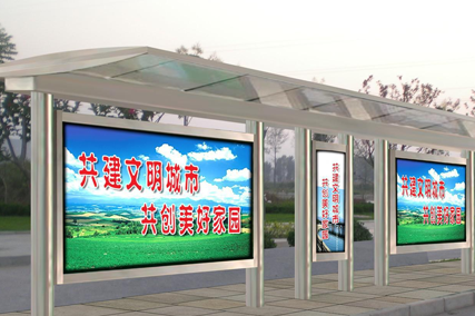公交车站户外广告灯箱的特征